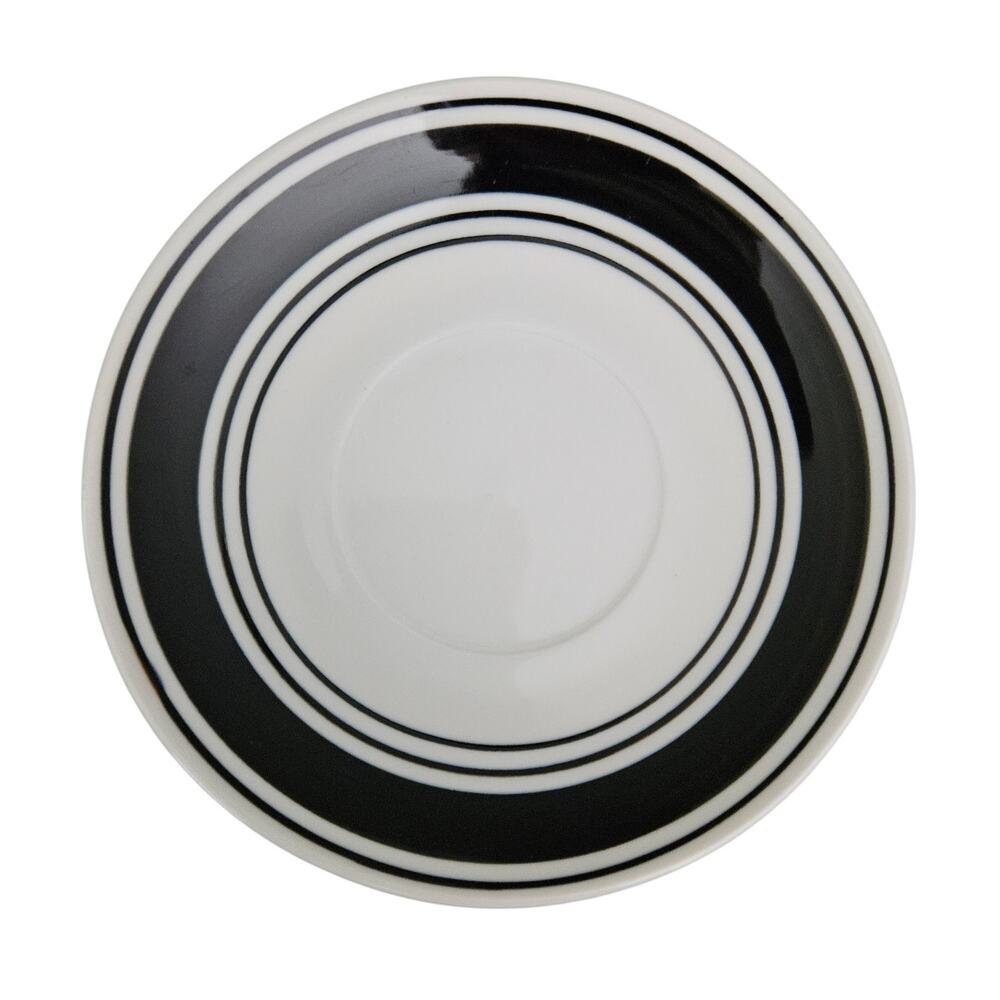 Mainstays Home Black & White Striped Saucer Plates Set of 4 Replacement